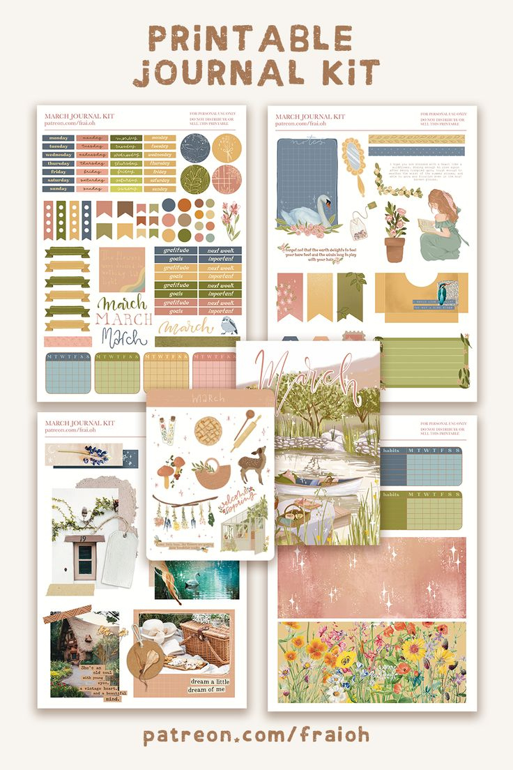 Printable Journal Kit - March with Free Printable Journal Kit