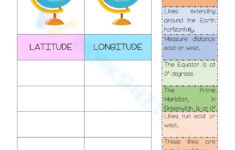 Printable Latitude And Longitude Worksheets with Latitude and Longitude Worksheets Free Printable