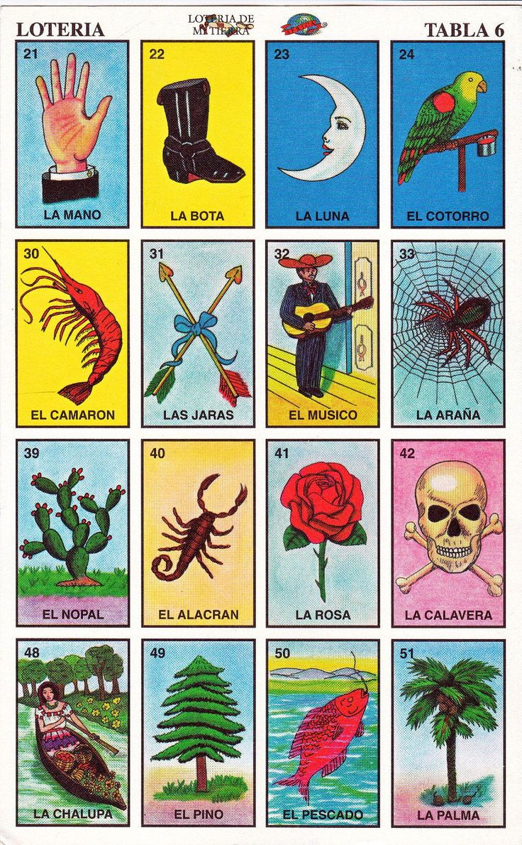 Printable Loteria Cards, The Complete Set Of 10 Tablas, Printable pertaining to Free Loteria Mexicana Printable