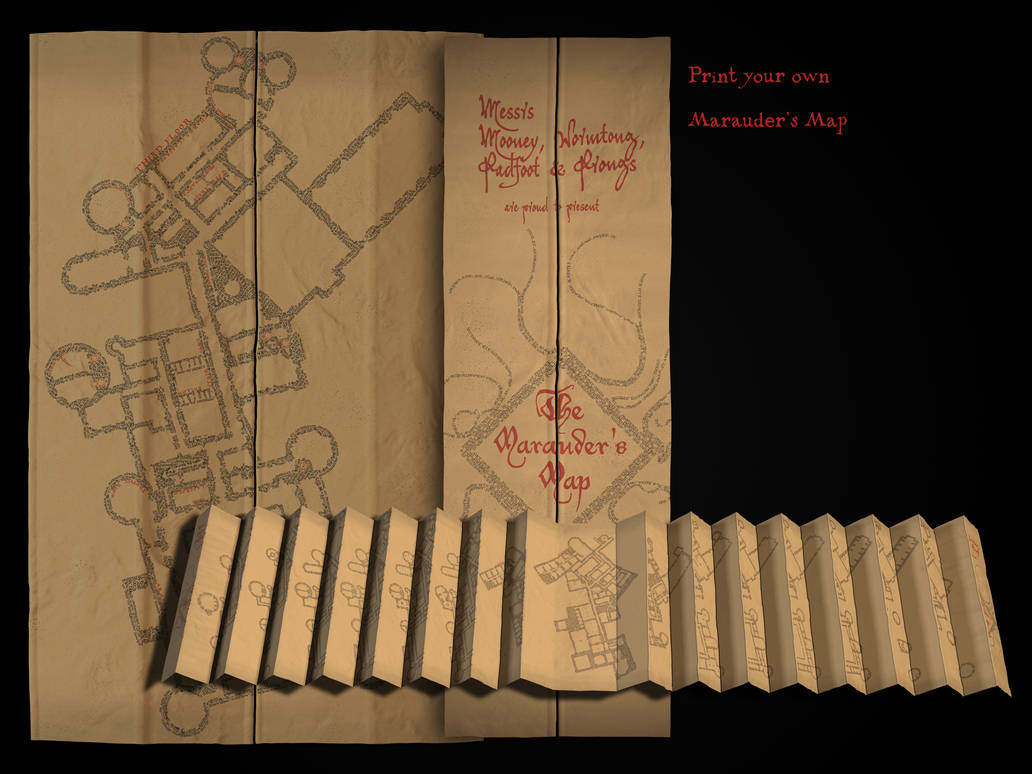 Printable Marauders Mapdeepestofblue On Deviantart with regard to Free Printable Full Size Marauders Map