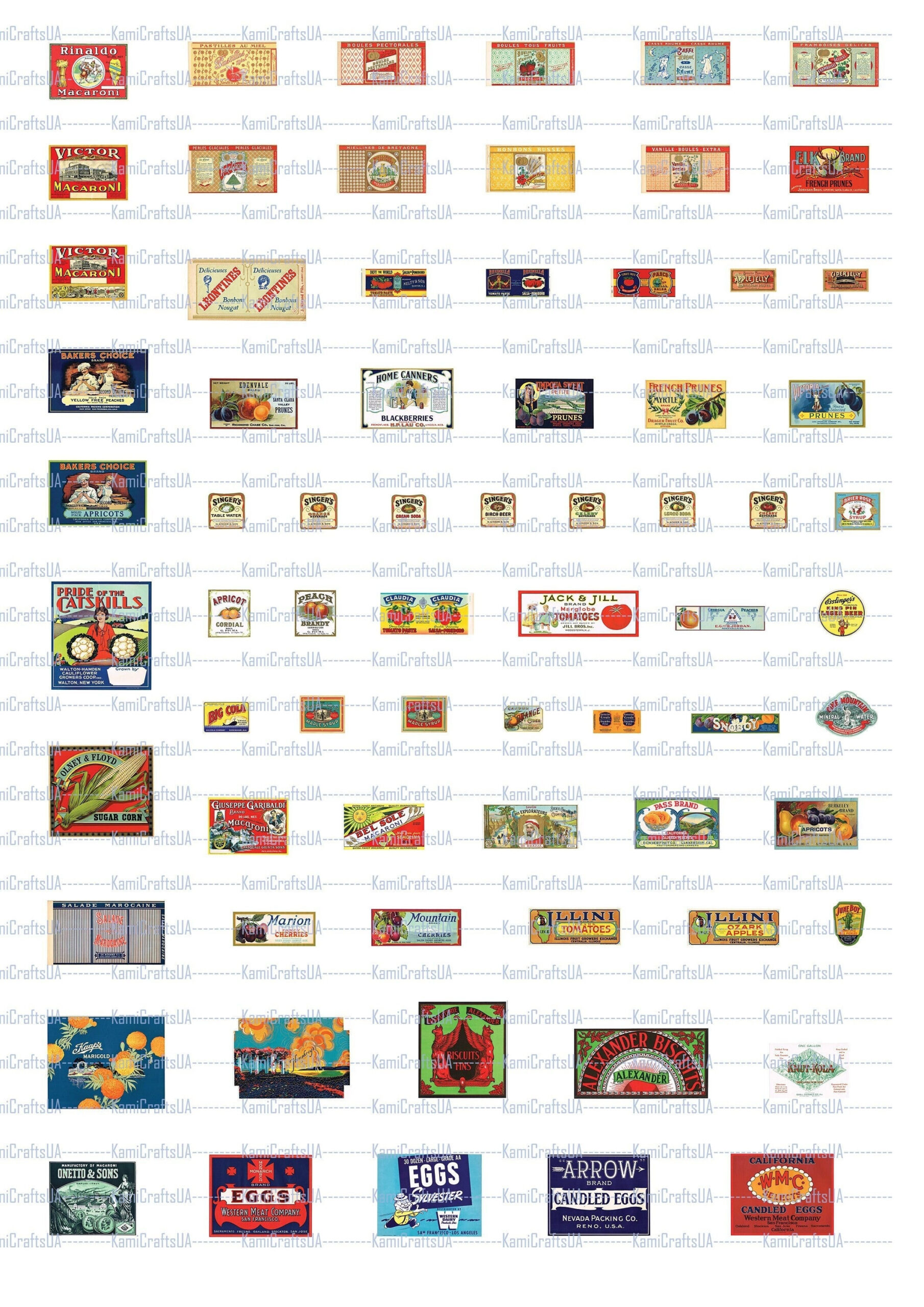 Printable Miniature Vintage Food Packaging 1900-1930 For Miniature in Free 1 12 Scale Printables Food