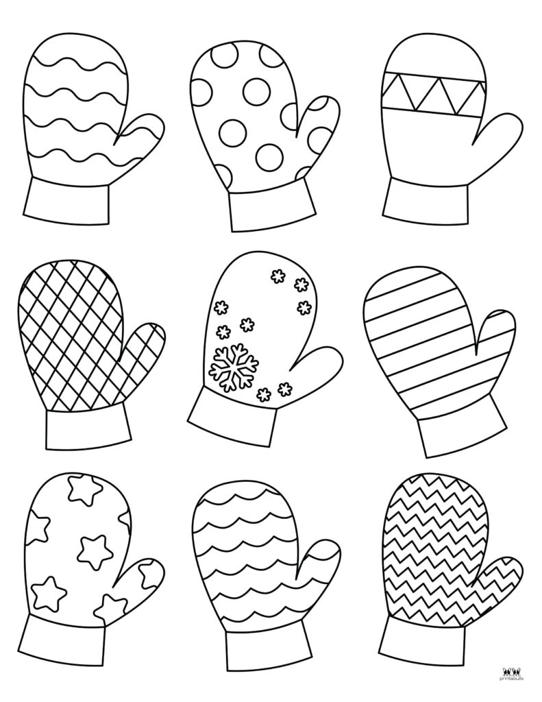 Printable Mittens - Printable Party Favors within Large Mitten Template Printable