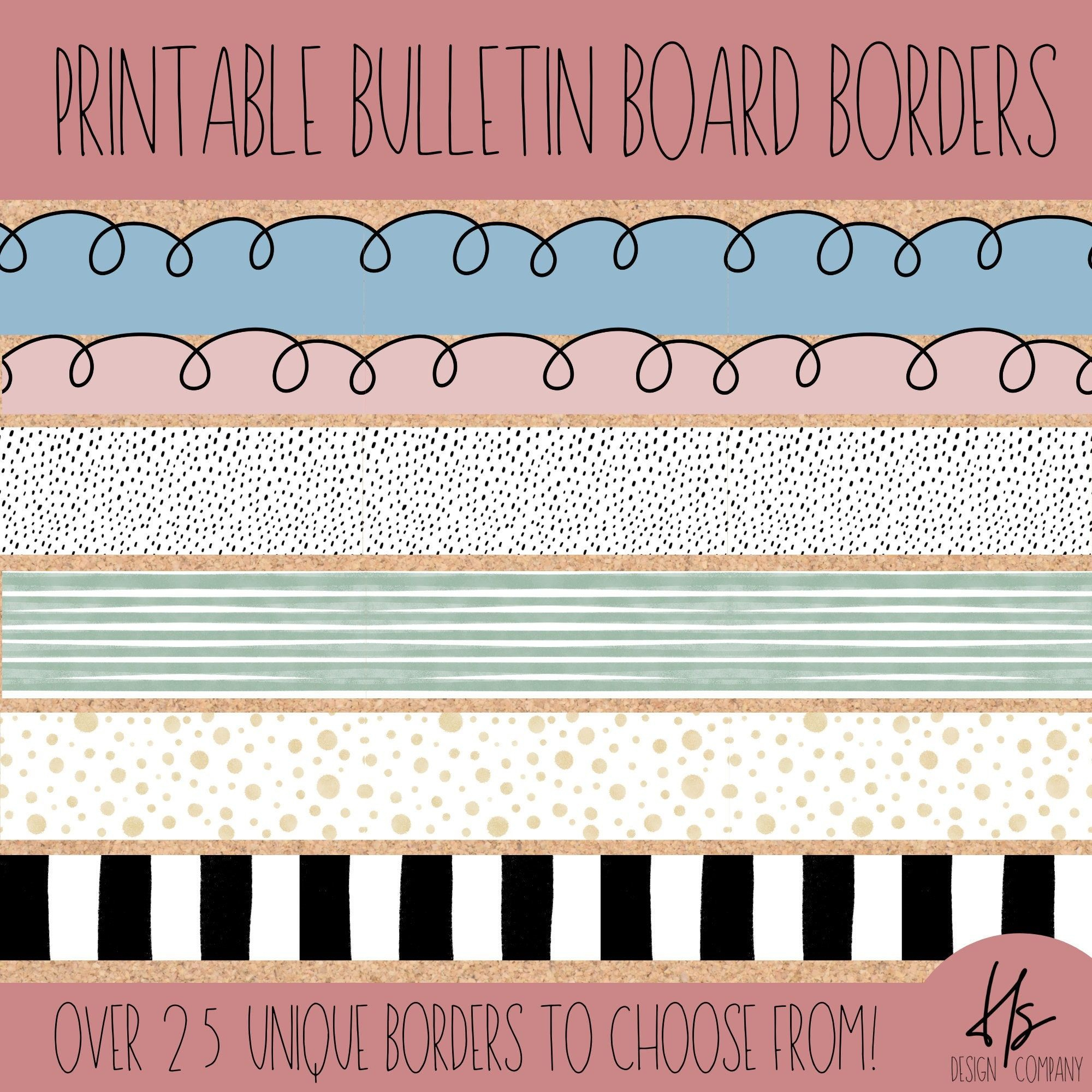 Printable Modern Colorful Bulletin Board Borders | Printable with Printable Bulletin Board Borders Free