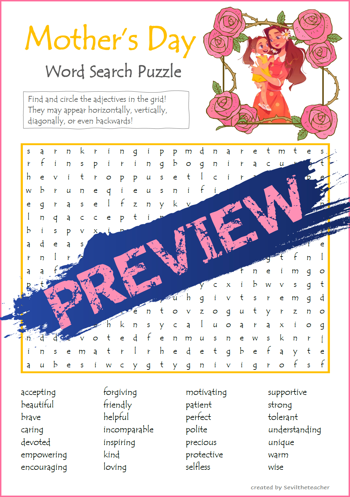 Printable Mother Deals S Day Crossword Puzzle within Mother&amp;amp;#039;s Day Crossword Puzzles Printable