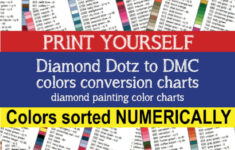 Printable Pdf Diamond Dotz To Dmc Colors Conversion Charts Diamond for Free Printable Diamond Dotz Color Chart