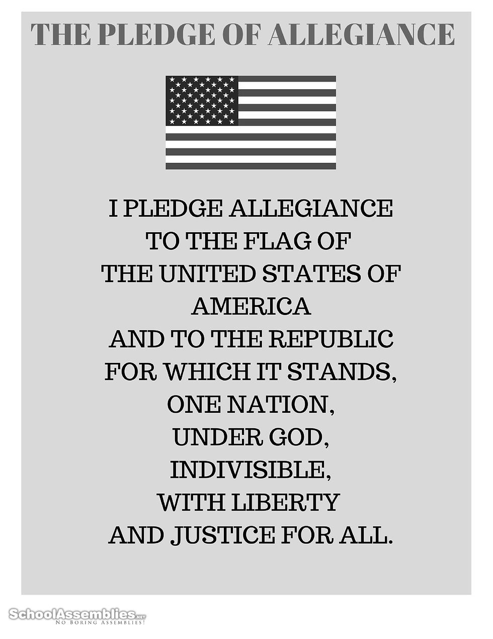 Printable Pledge Of Allegiance Words regarding Free Printable Pledge Of Allegiance Printable