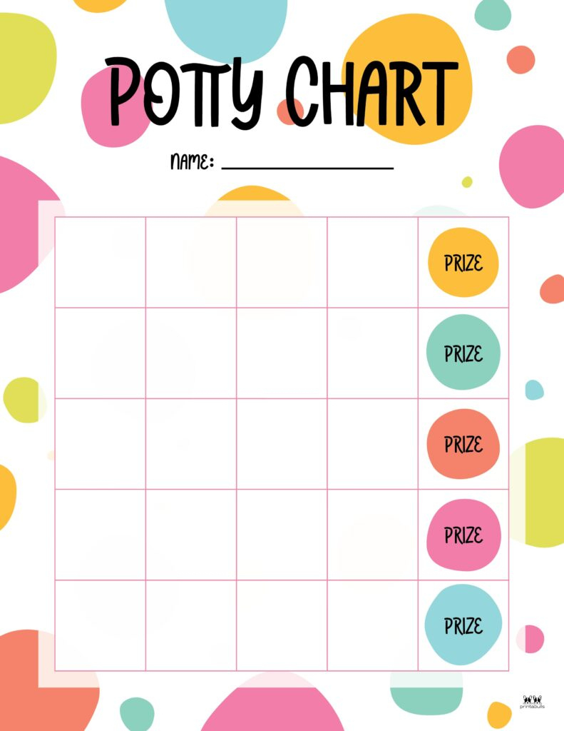 Printable Potty Training Charts - 20 Pages | Printabulls throughout Potty Train Chart Free Printable