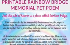 Printable Rainbow Bridge Memorial Pet Poem – For The Love Of Food inside Free Printable Rainbow Bridge Poem Printable