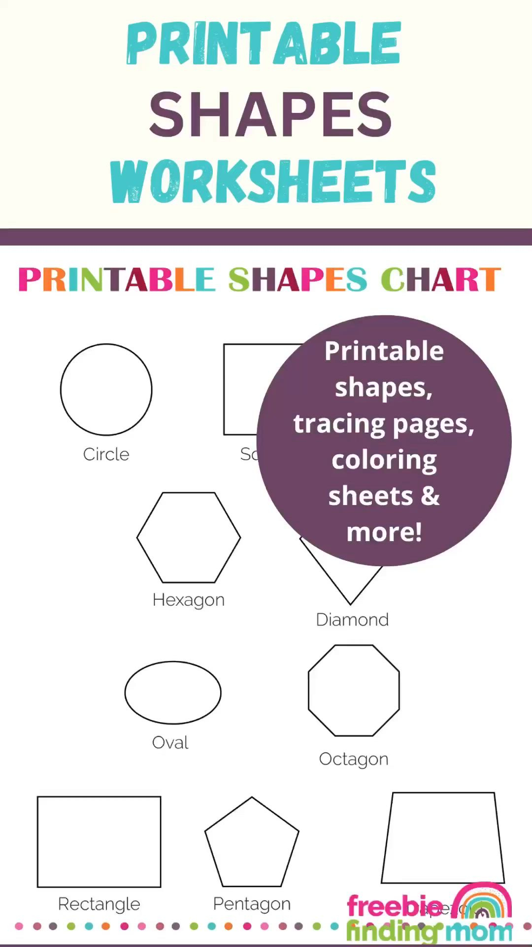 Printable Shapes Worksheets pertaining to Circle And Hexagon Shapes Worksheet Printable