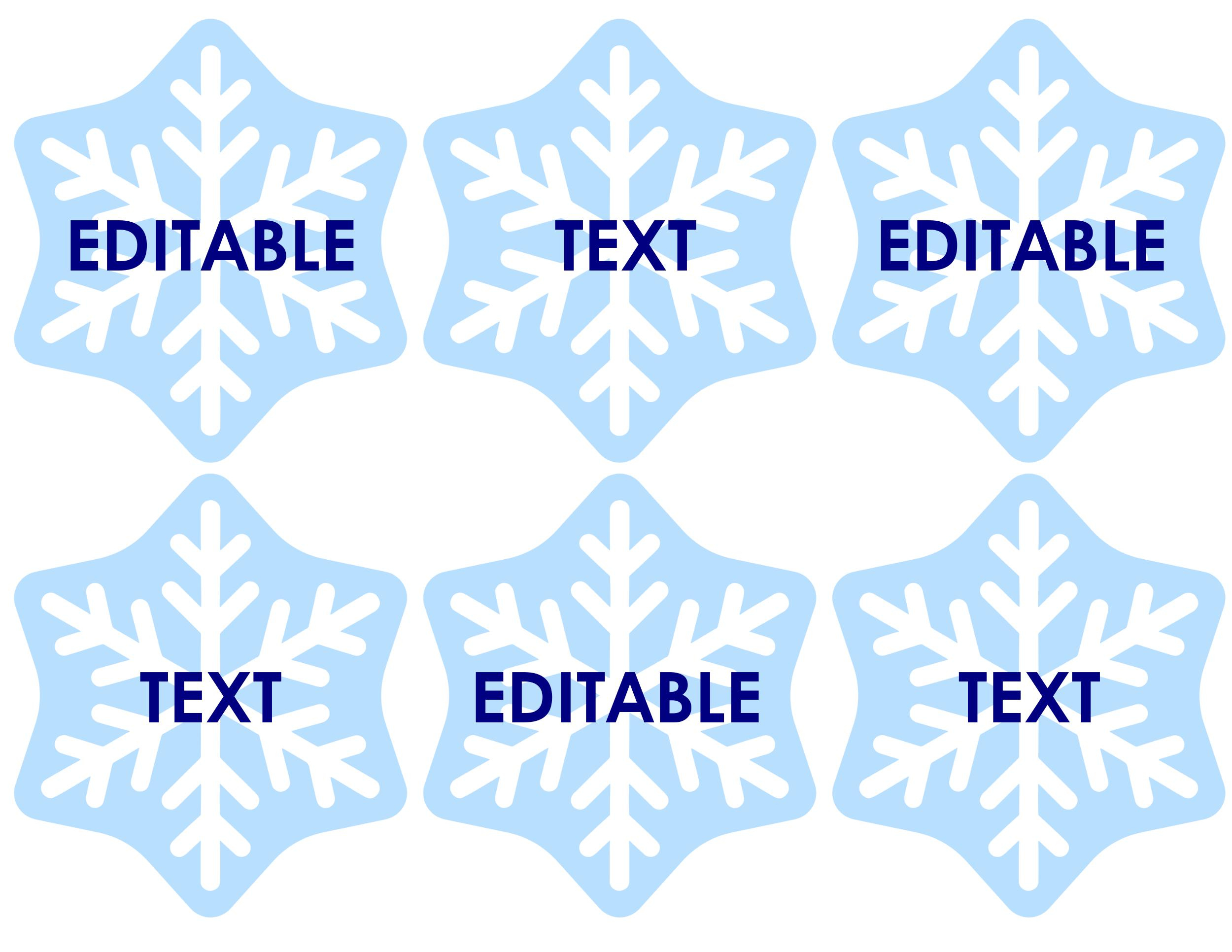 Printable Snowflake Tags | Editable Winter Labels | Classroom Name intended for Free Printable Snowflake Name Tags