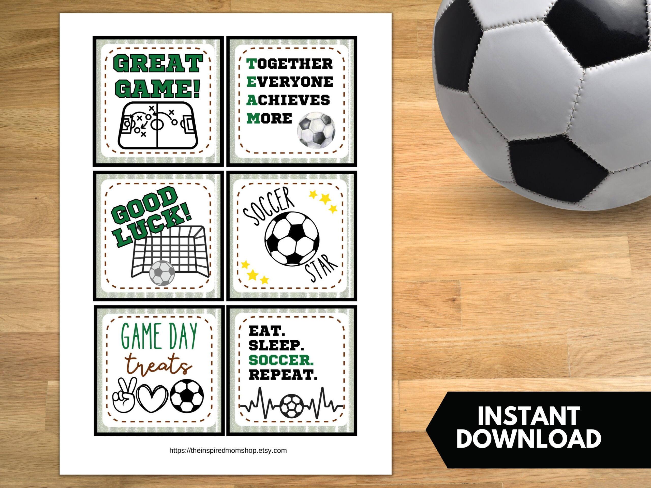 Printable Soccer Treat Tags, Game Day Treats, Team Snacks, Game inside Free Printable Soccer Tags