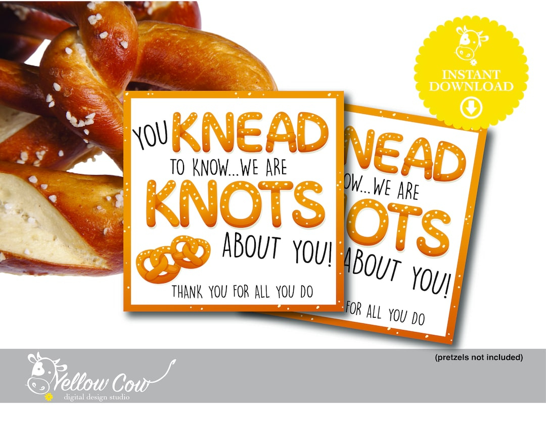 Printable Staff Appreciation Gift Tag,Pretzel Theme Appreciation in Pretzel Teacher Appreciation Free Printable