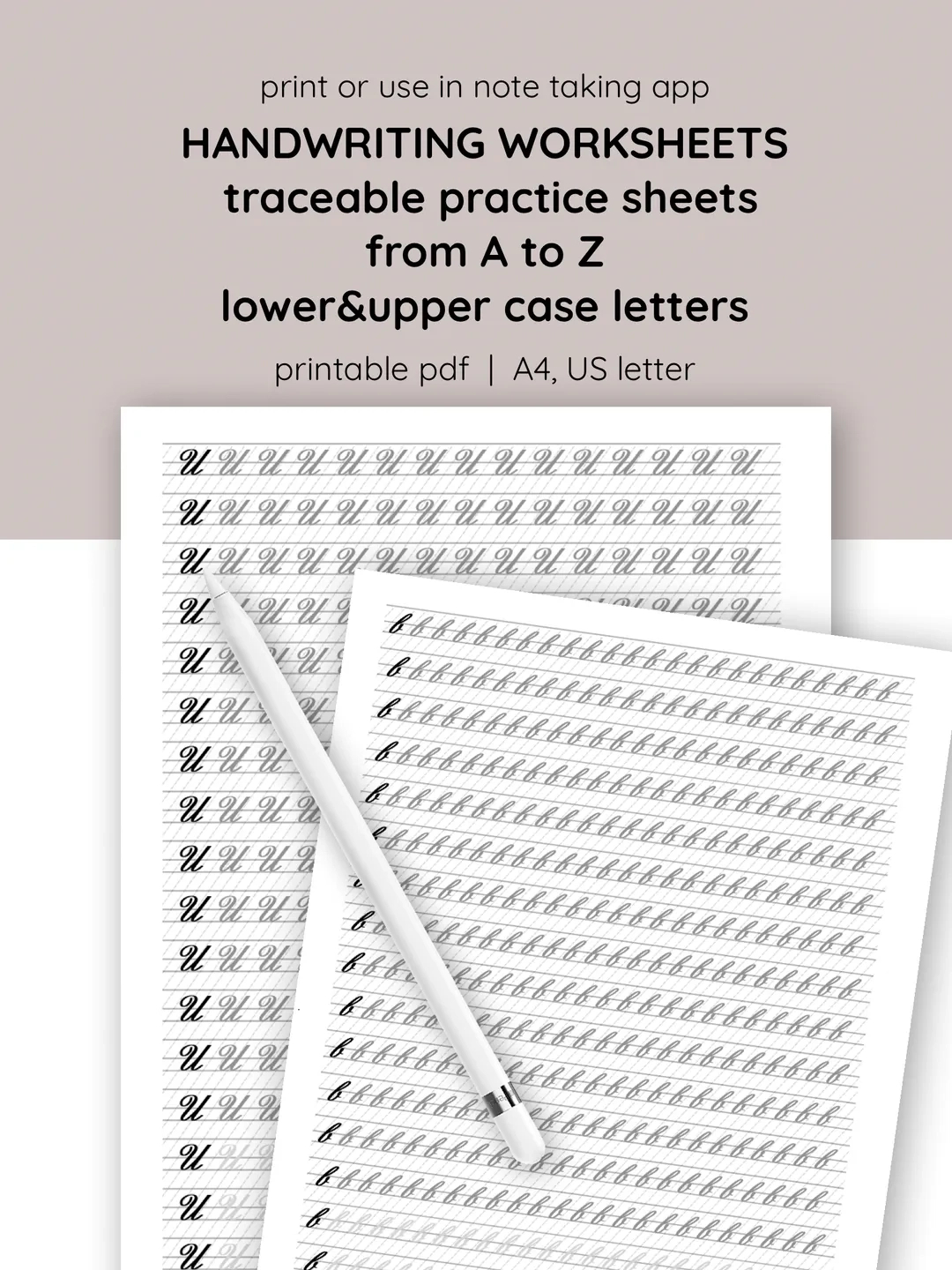 Printable Traceable Calligraphy Worksheets For Capital &amp;amp; Lowercase inside Daily Handwriting Practice Modern Manuscript Teacher Edition Printables