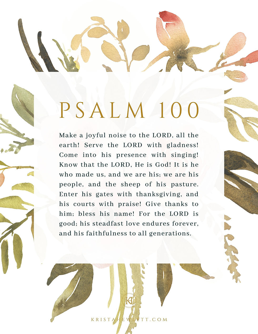Psalm 100:1 Free Printable Worksheets November 1-7 Memory Verse (3 within Psalm 100 Free Printable