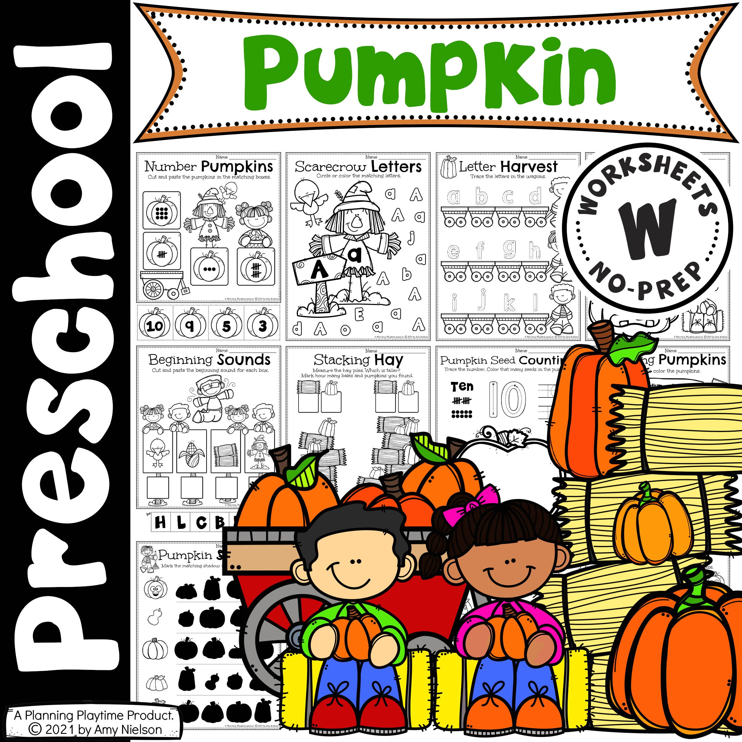 Pumpkin Worksheets Preschool - Planning Playtime throughout Planning Playtime Free Printables