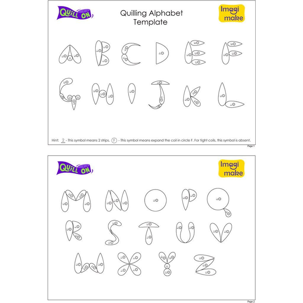 Quilling Letters Template pertaining to Alphabet Free Printable Quilling Patterns