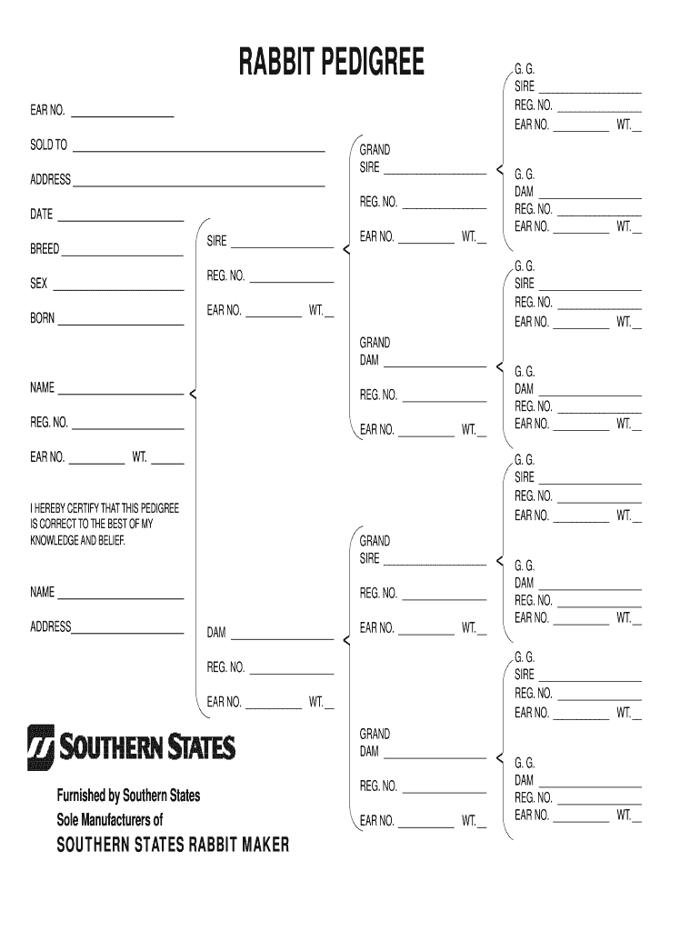 Rabbit Pedigree Form: Fill Out &amp;amp; Sign Online | Dochub with regard to Free Printable Rabbit Pedigree Template