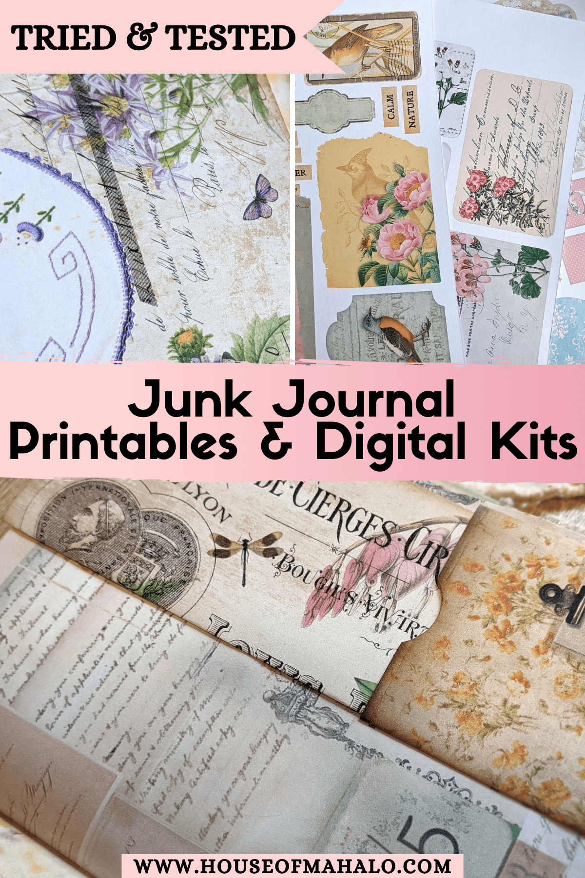 Recommended Junk Journal Printables (Tried &amp;amp; Tested!) inside Free Printable Junk Journal Kits