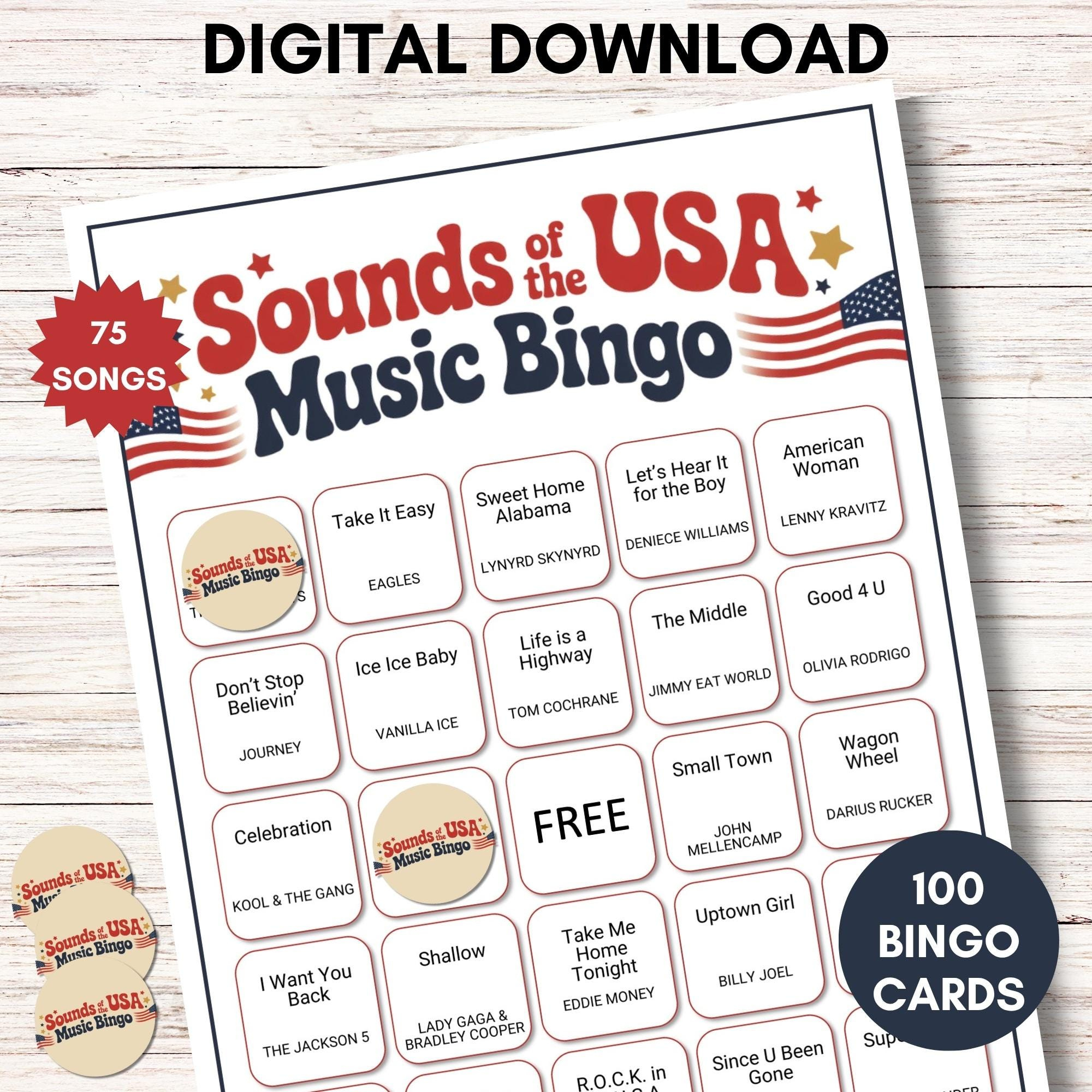 Red White Bingo Card - Etsy Singapore intended for On Patrol Live Bingo Card Generator