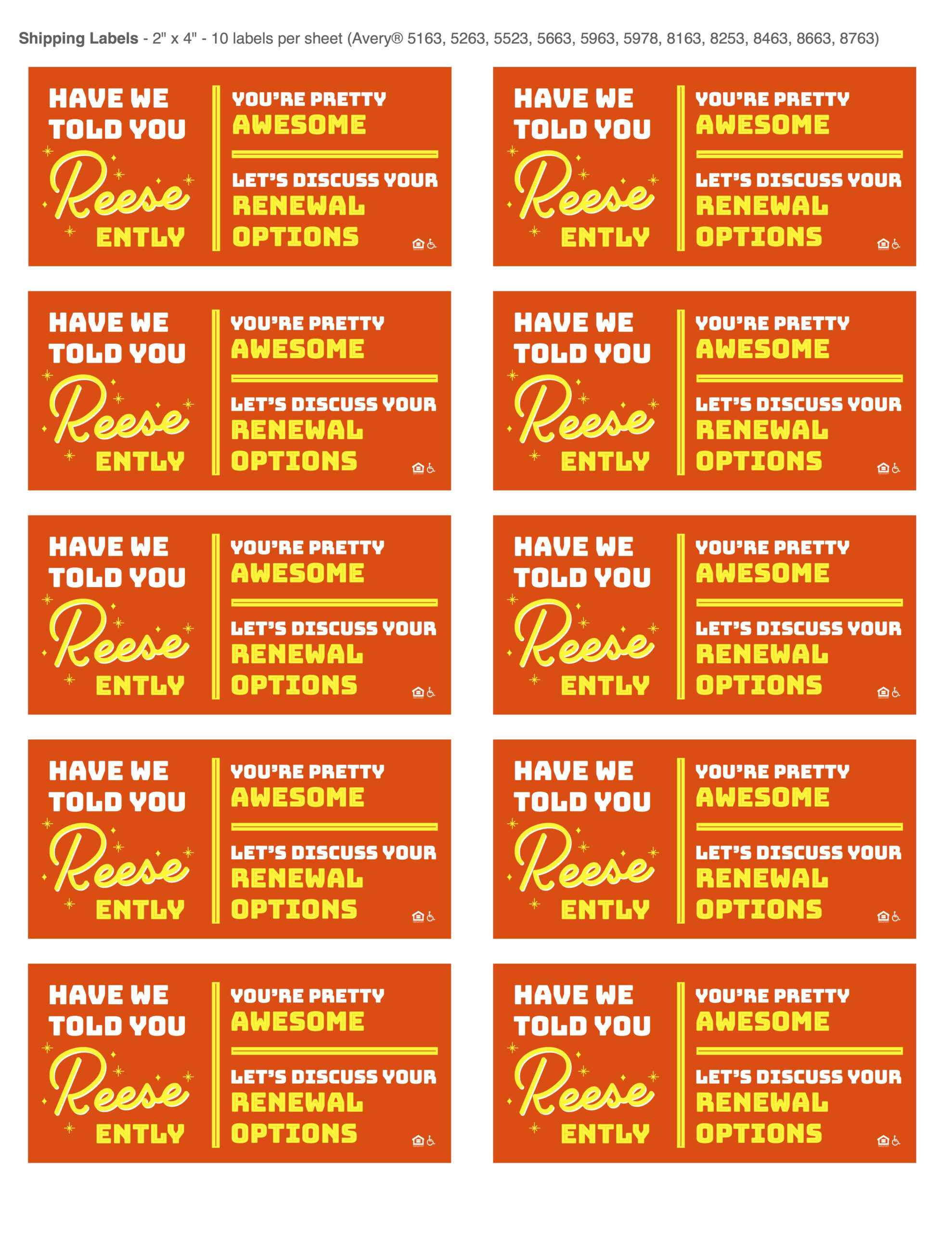 Reese&amp;#039;S Renewal Download — Sprout Marketing pertaining to Have I Told You Reese Ently Free Printable