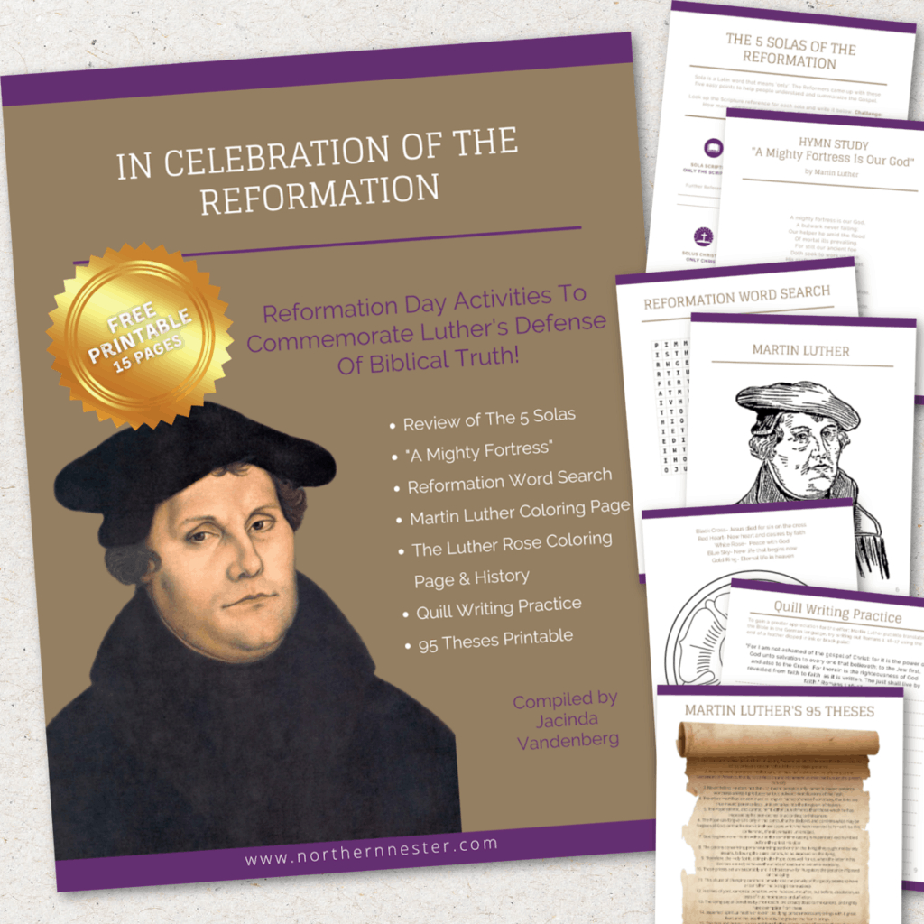 Reformation Day Activities And Printables - Northern Nester with Free Reformation Day Printables