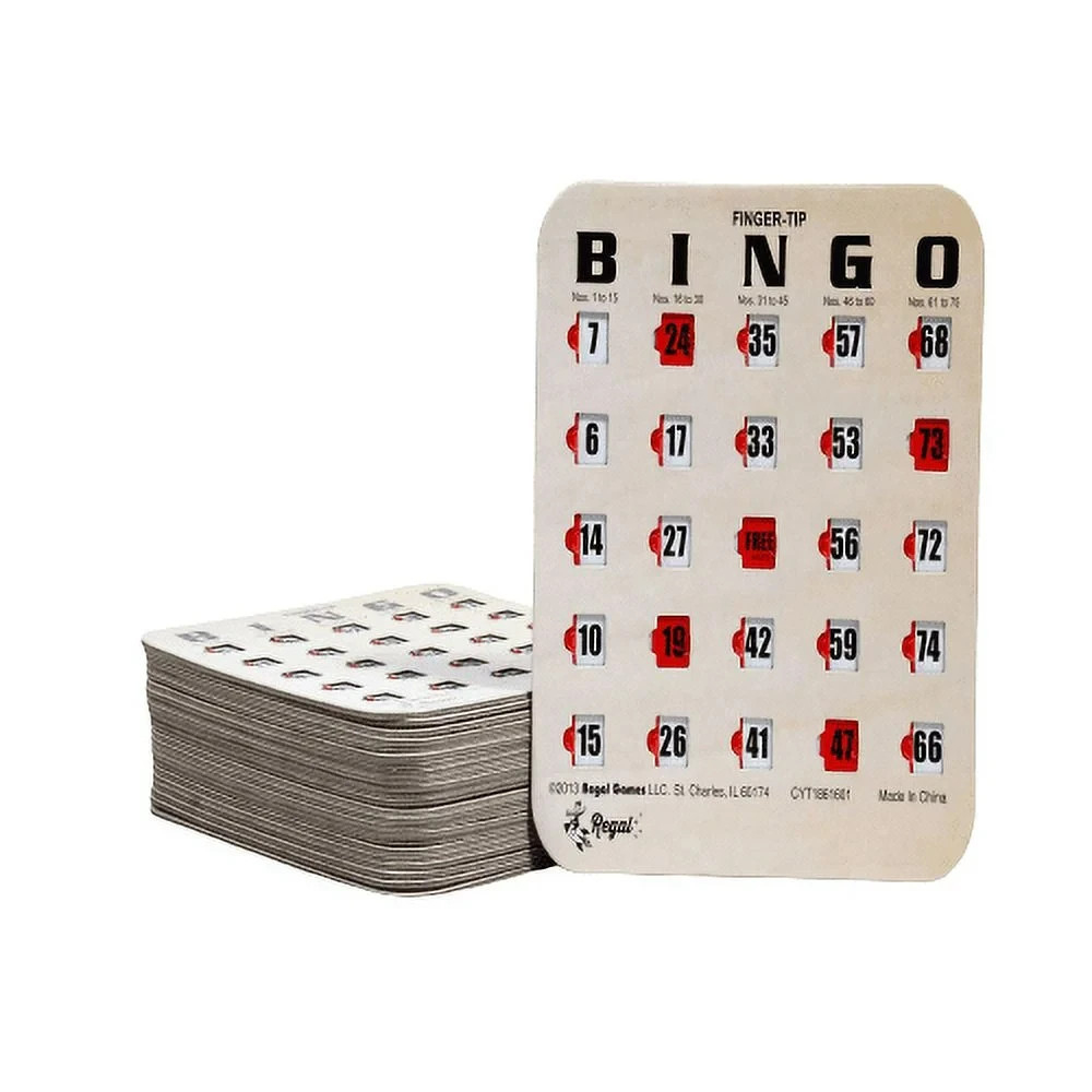 Regal Games, Woodgrain Shutter Bingo Cards, Finger-Tip Slide 200 intended for Finger Tip Bingo Cards