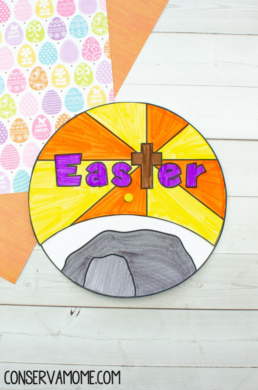 Resurrection Easter Craft : A Printable Easter Story Craft with Free Printable Easter Story Wheel