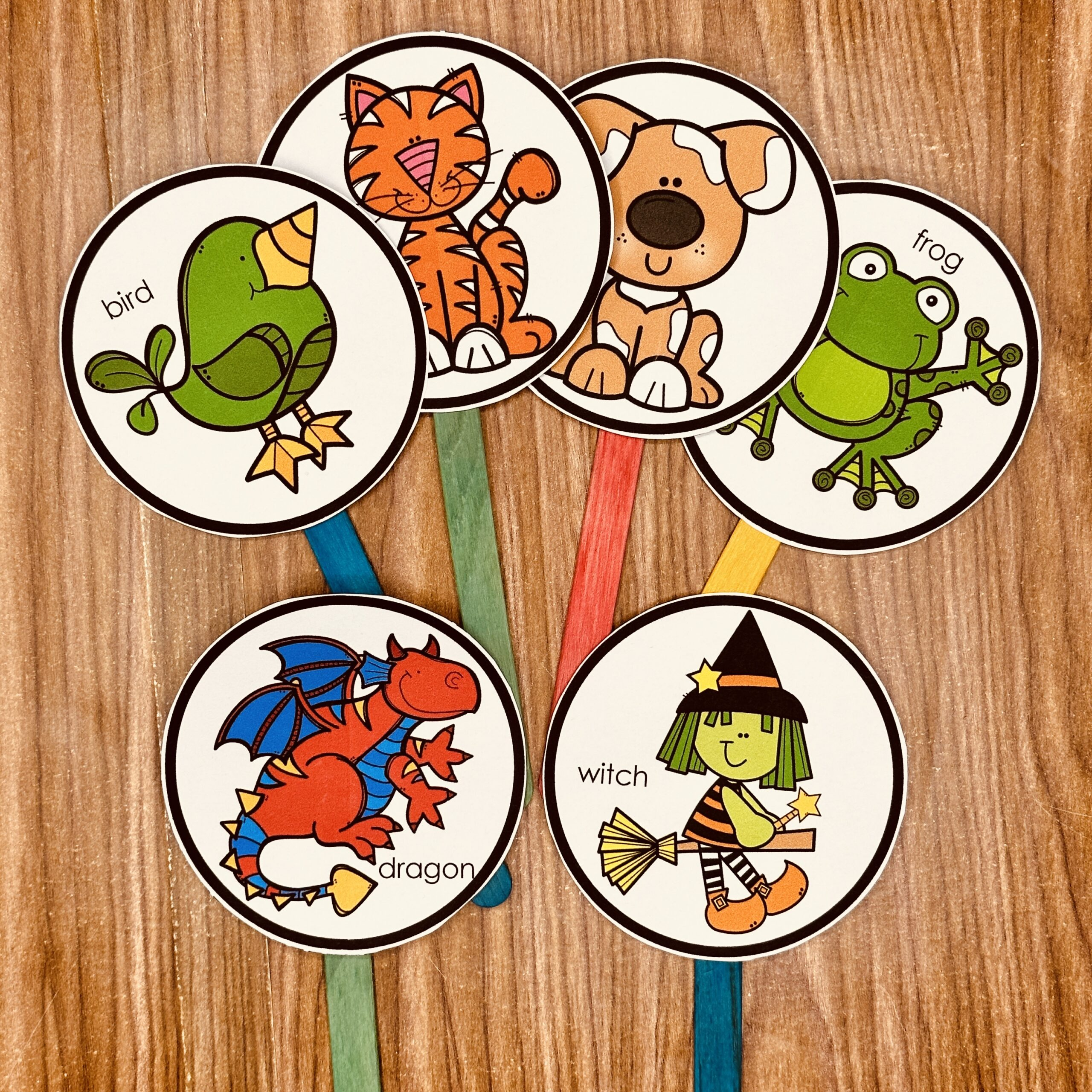 Room On The Broom Character Sticks - Simply Kinder Plus with Room on the Broom Characters Printable