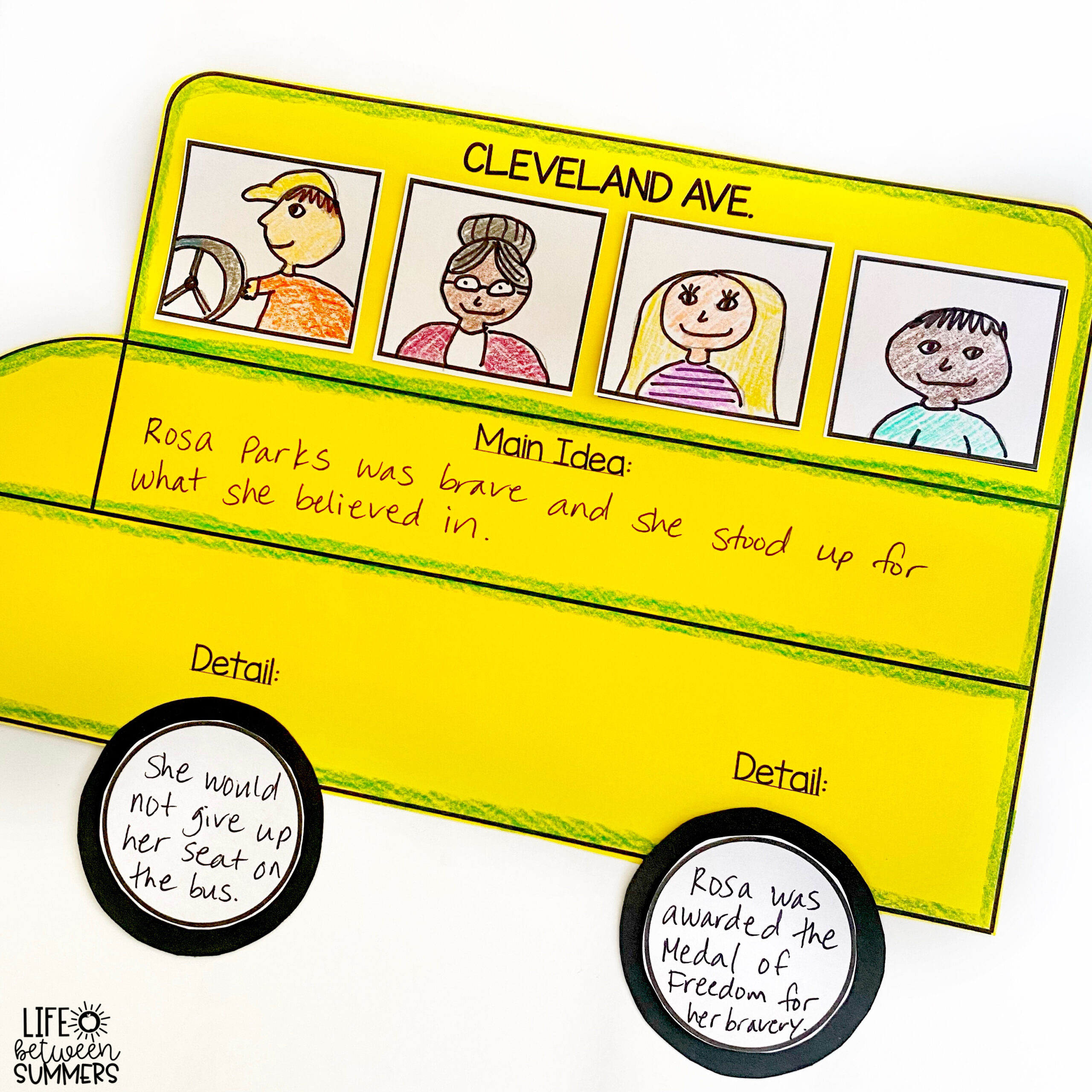 Rosa Parks Activities With Close Reading, Writing, Main Idea &amp;amp; Details Bus Craft - Life Between Summers with regard to Rosa Parks Bus Printable
