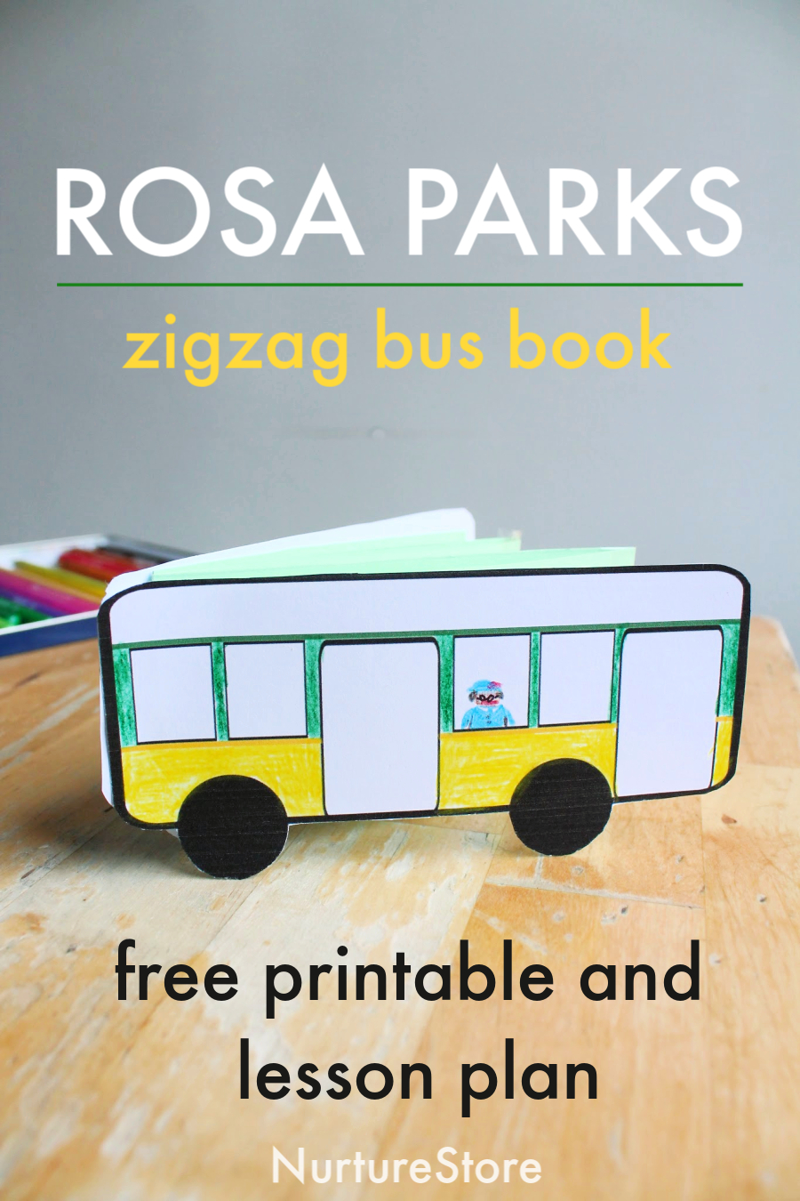Rosa Parks Lesson Plan With Free Printable Bus Book - Nurturestore inside Rosa Parks Bus Printable