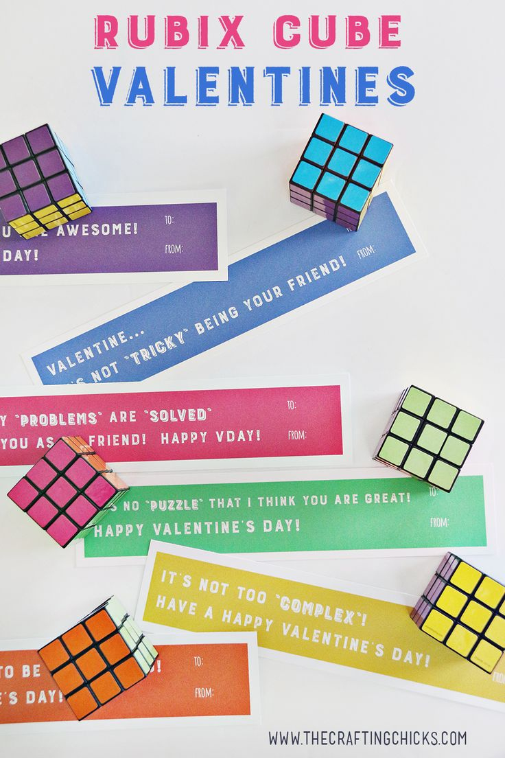 Rubix Cube Valentine Printables within Rubik&amp;#039;S Cube Valentine Printable