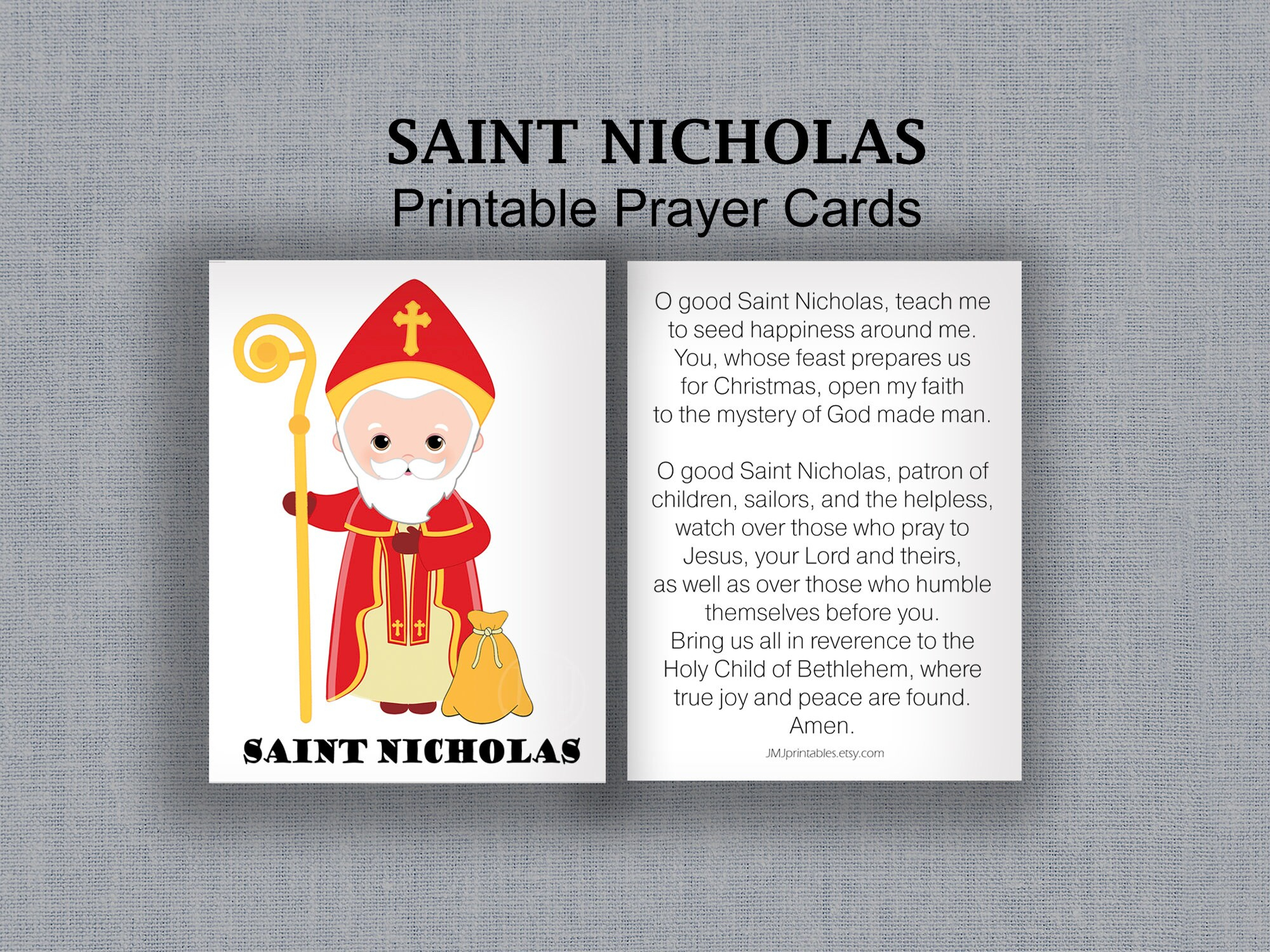 Saint Nicholas Holy Card Printable Kids Prayer Card St Nicholas within St Nicholas Prayer Card Printable