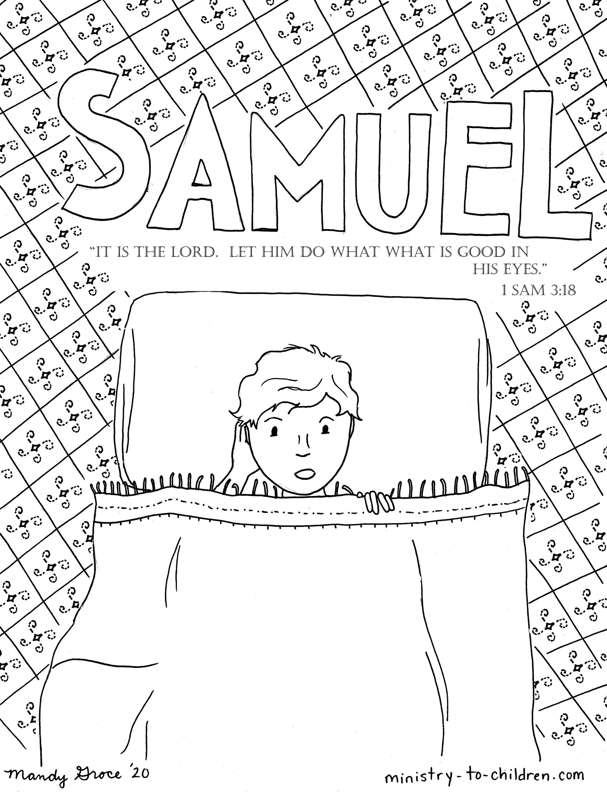 Samuel Hears God&amp;#039;S Calling&amp;quot; Coloring Page - Ministry To Children with Printable Samuel Listens To God Craft