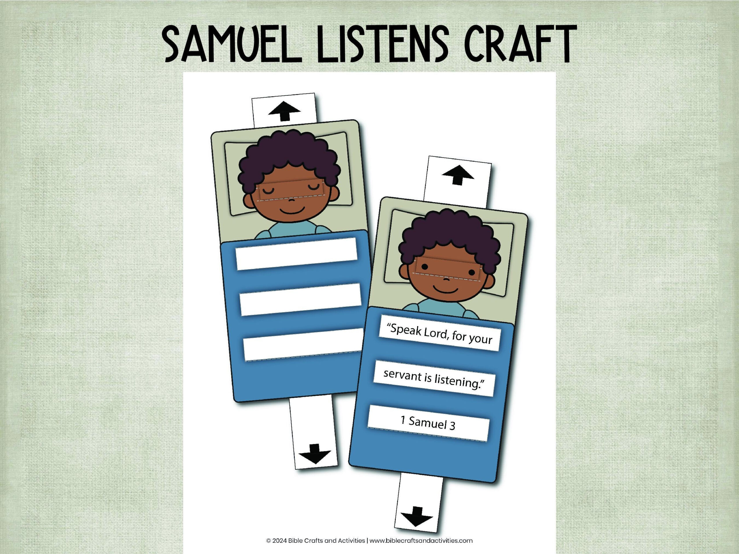 Samuel Listens Craft, God Calls Samuel, Bible Story Craft, Sunday with regard to Printable Samuel Listens To God Craft