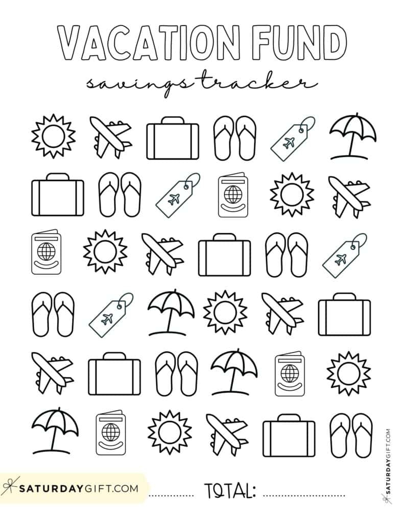 Savings Tracker Printable - 51 Cute &amp;amp; Free Templates within Free Printable Vacation Savings Tracker