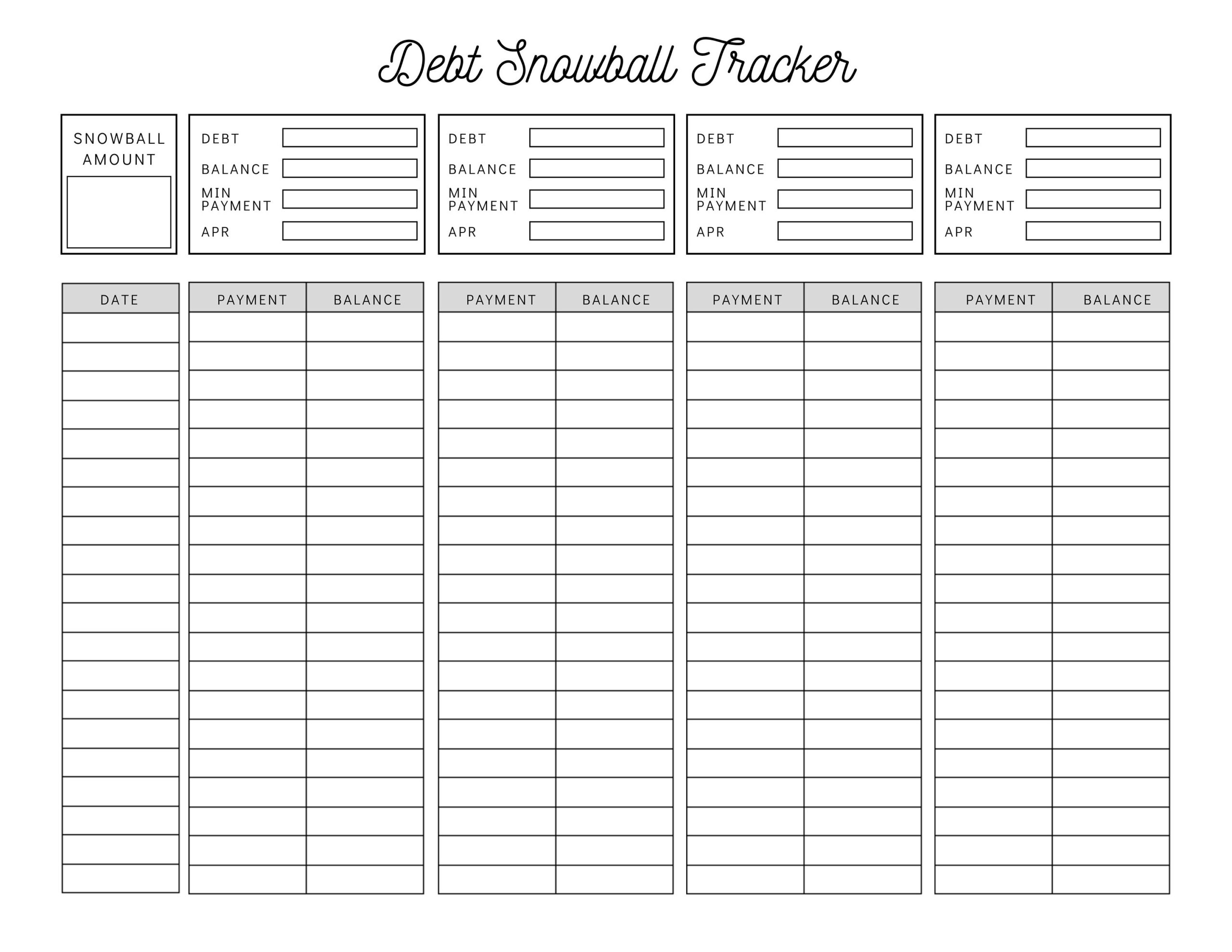 Schuld Schneeball Tracker Printable | Zahlungs-Arbeitsblatt | Debt with regard to Debt Payoff Tracker Free Printable