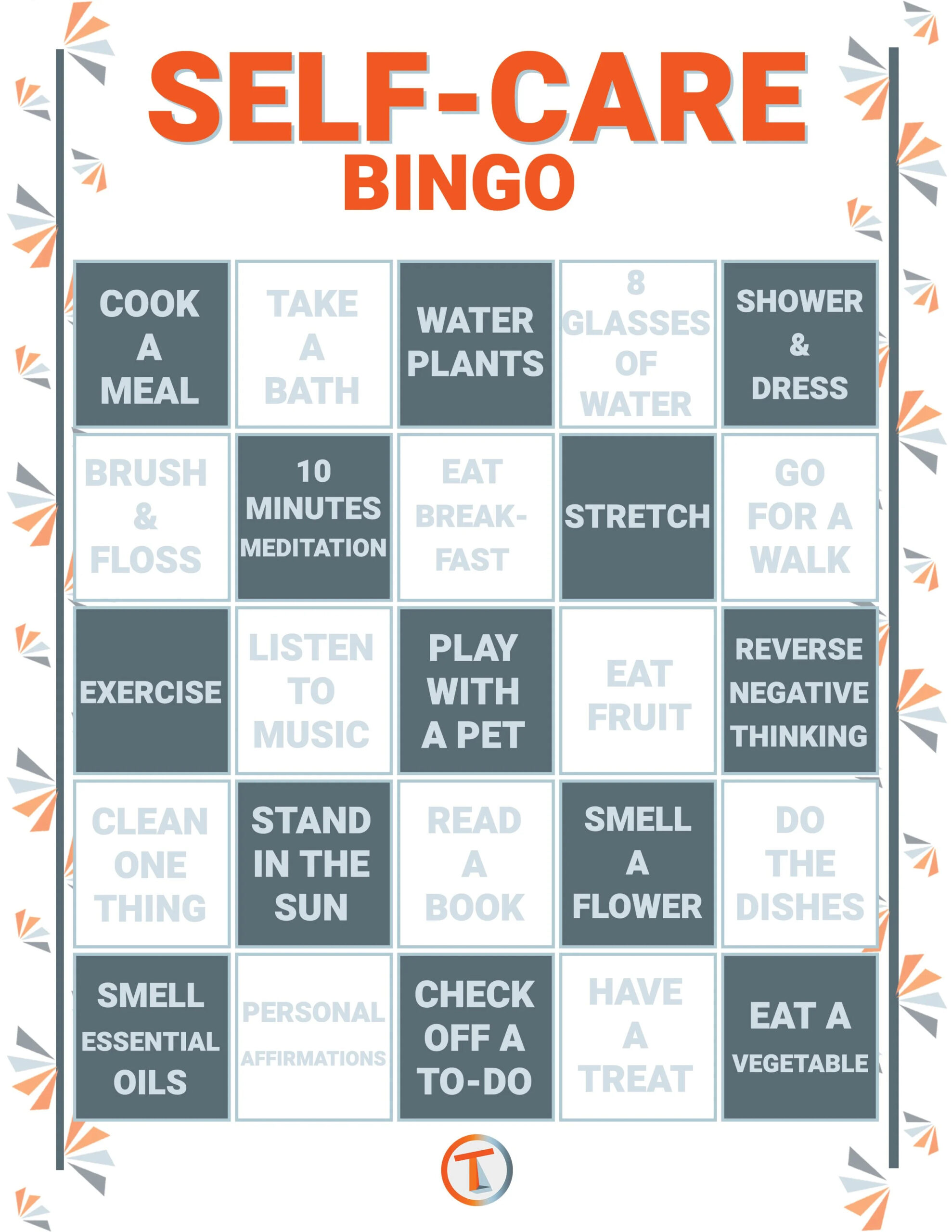 Self-Care Bingo — Tilton&amp;#039;S Therapy intended for Self Care Bingo Cards
