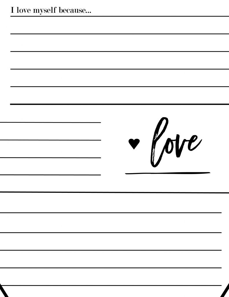 Self Love Worksheets &amp;amp; Love Poster – Canary Jane intended for Free Printable Self Love Worksheets