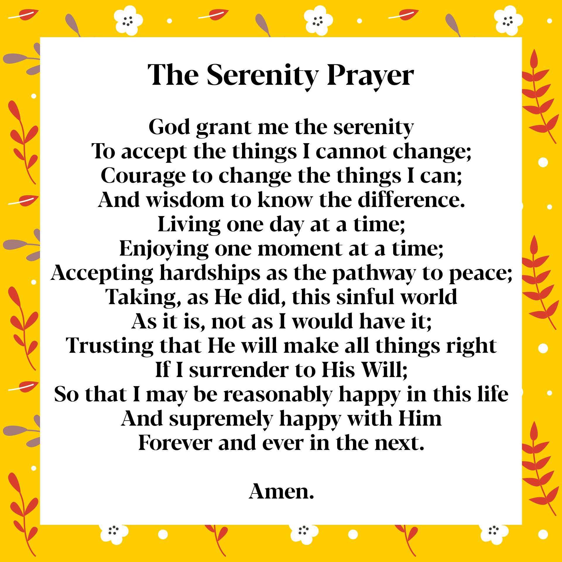 Serenity Prayer Long Version | Stephaniejupounramon1980&amp;#039;S Ownd for Free Printable Serenity Prayer Long Version