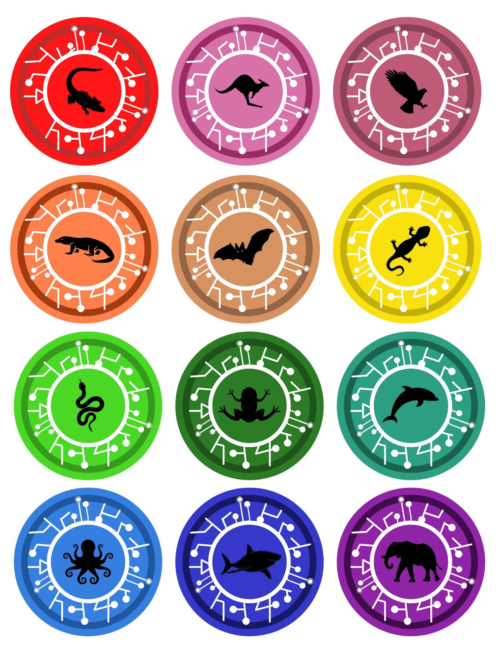 Set Of 48 &amp;quot;Creature Power&amp;quot; Discs (Inspired), 2.5&amp;quot; Printable Pdf with regard to Wild Kratts Creature Power Discs Printable Free