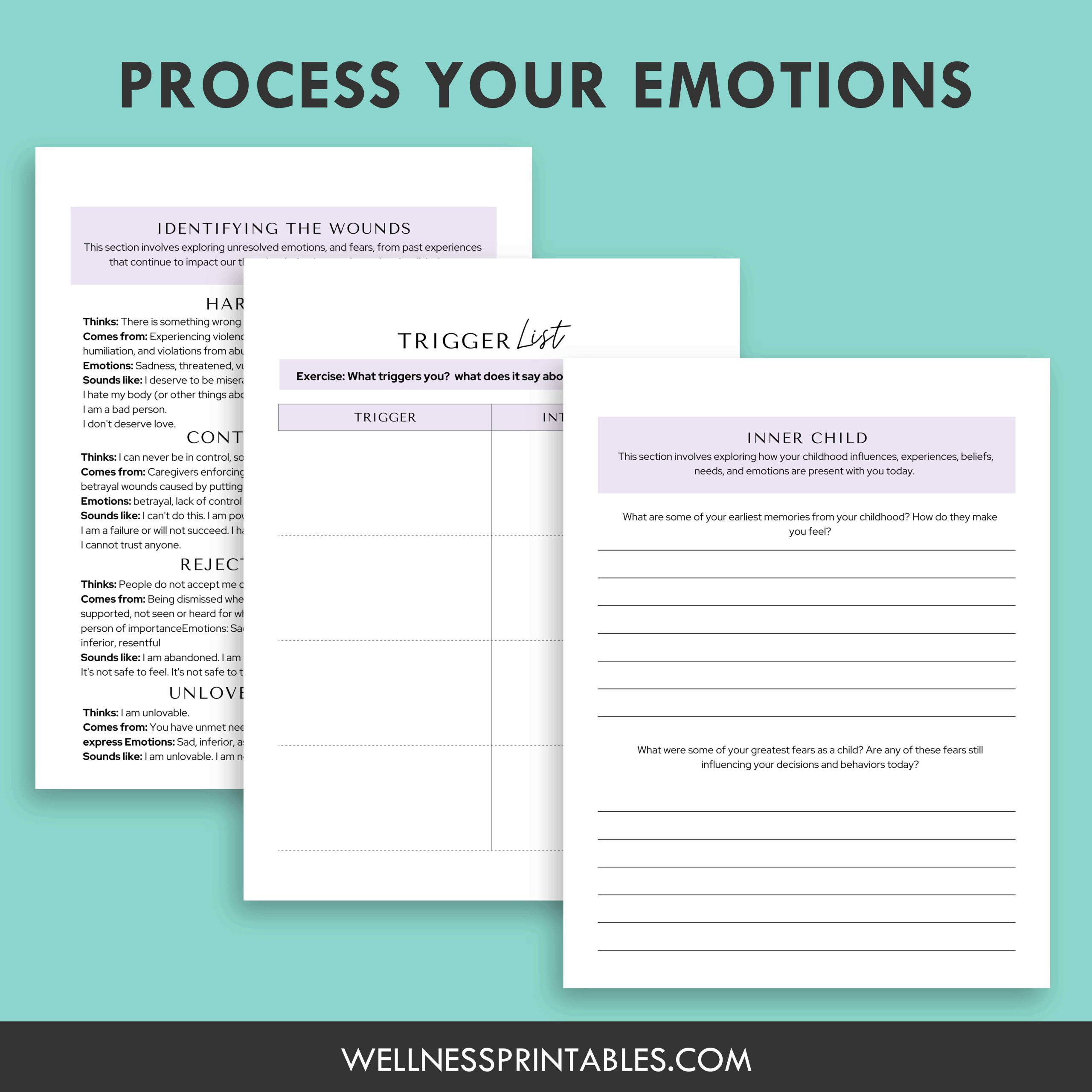 Shadow Work Workbook: Explore And Heal Your Shadow Self - Wellness for Free Printable Shadow Work Worksheet