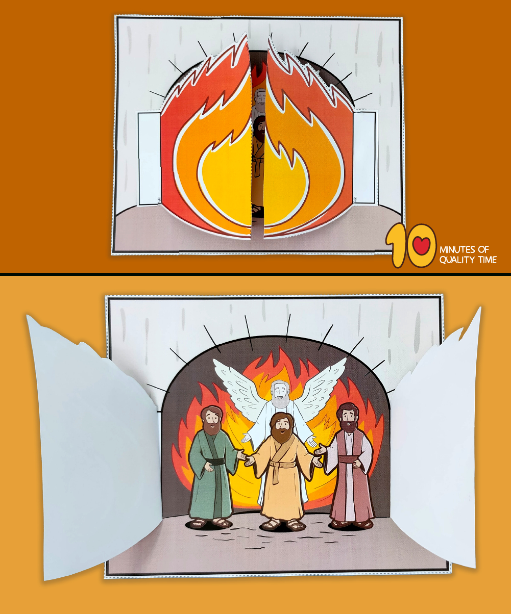 Shadrach, Meshach And Abednego In The Fiery Furnace Craft – 10 in Printable Shadrach Meshach and Abednego Craft
