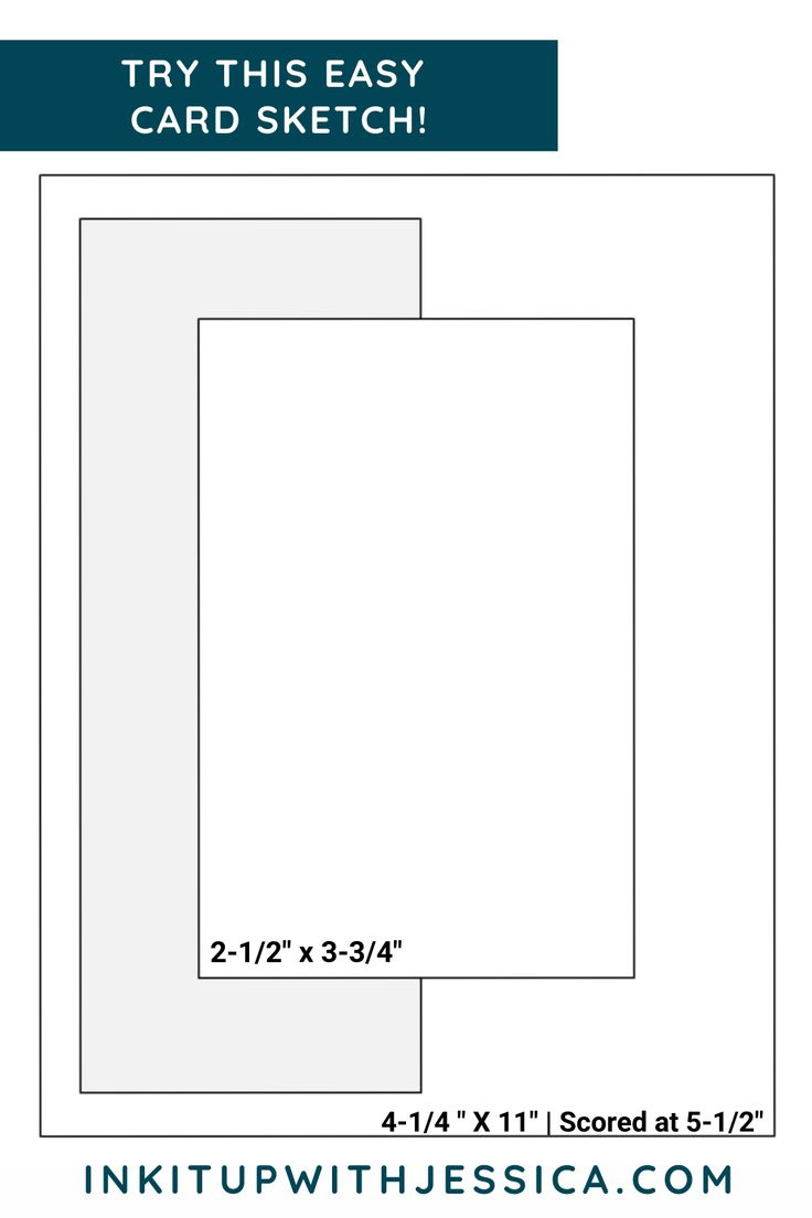 Simple Card Making Sketch With Measurements | Card Sketches | Card with Printable Card Sketches With Measurements