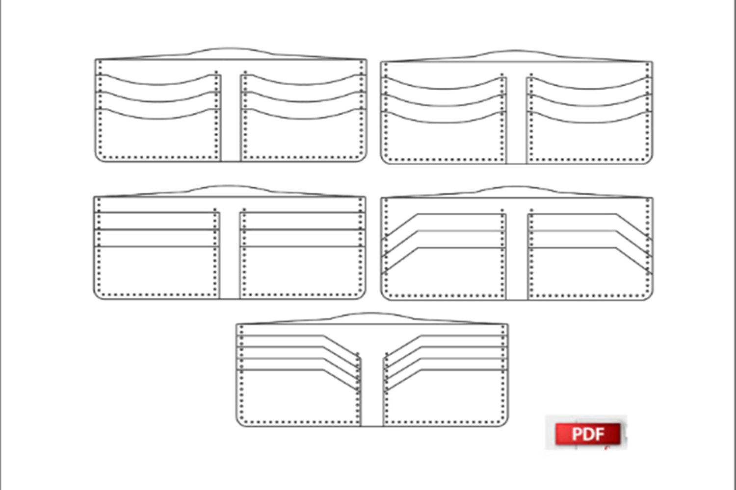 Simple Wallet Pattern-Leather Card Wallet Pdf-Slim Walletpdf intended for Free Printable Wallet Patterns
