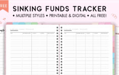 Sinking Funds Tracker Free Printable – World Of Printables throughout Sinking Fund Tracker Printable Free