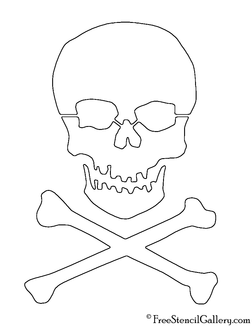 Skull And Crossbones Stencil | Free Stencil Gallery - Worksheets regarding Skull And Crossbones Stencil Printable