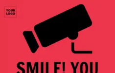 Smile, You Are On Camera Sign Templates intended for Smile You&#039;re on Camera Sign Printable Free