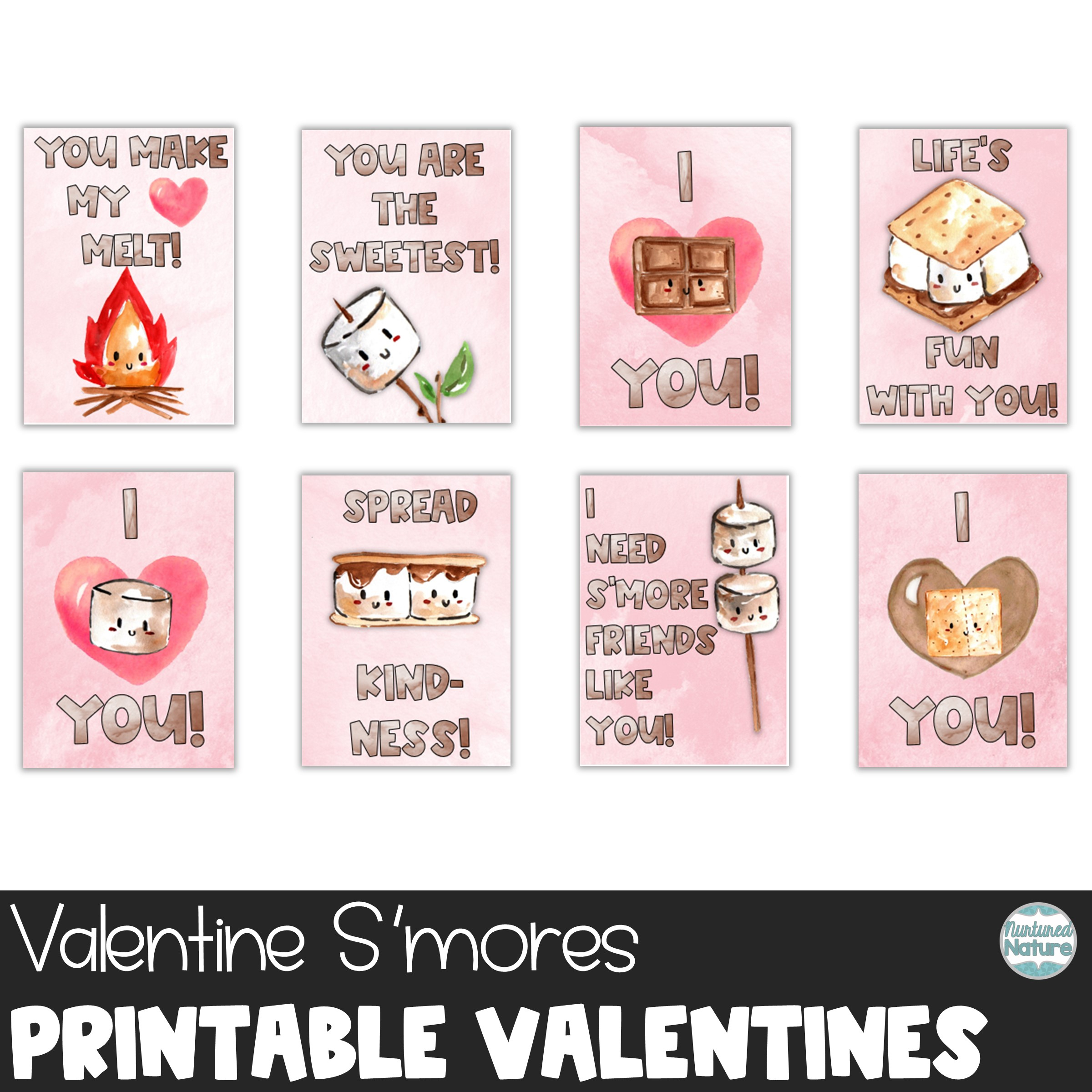 S&amp;#039;Mores Printable Valentine&amp;#039;S Day Cards From Teacher For Students for S Mores Valentines Free Printable