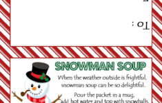 Snowman Soup Treat Bag Topper ( Fits 4X6" Treat Bags) – Printable with Free Printable Snowman Soup Bag Toppers