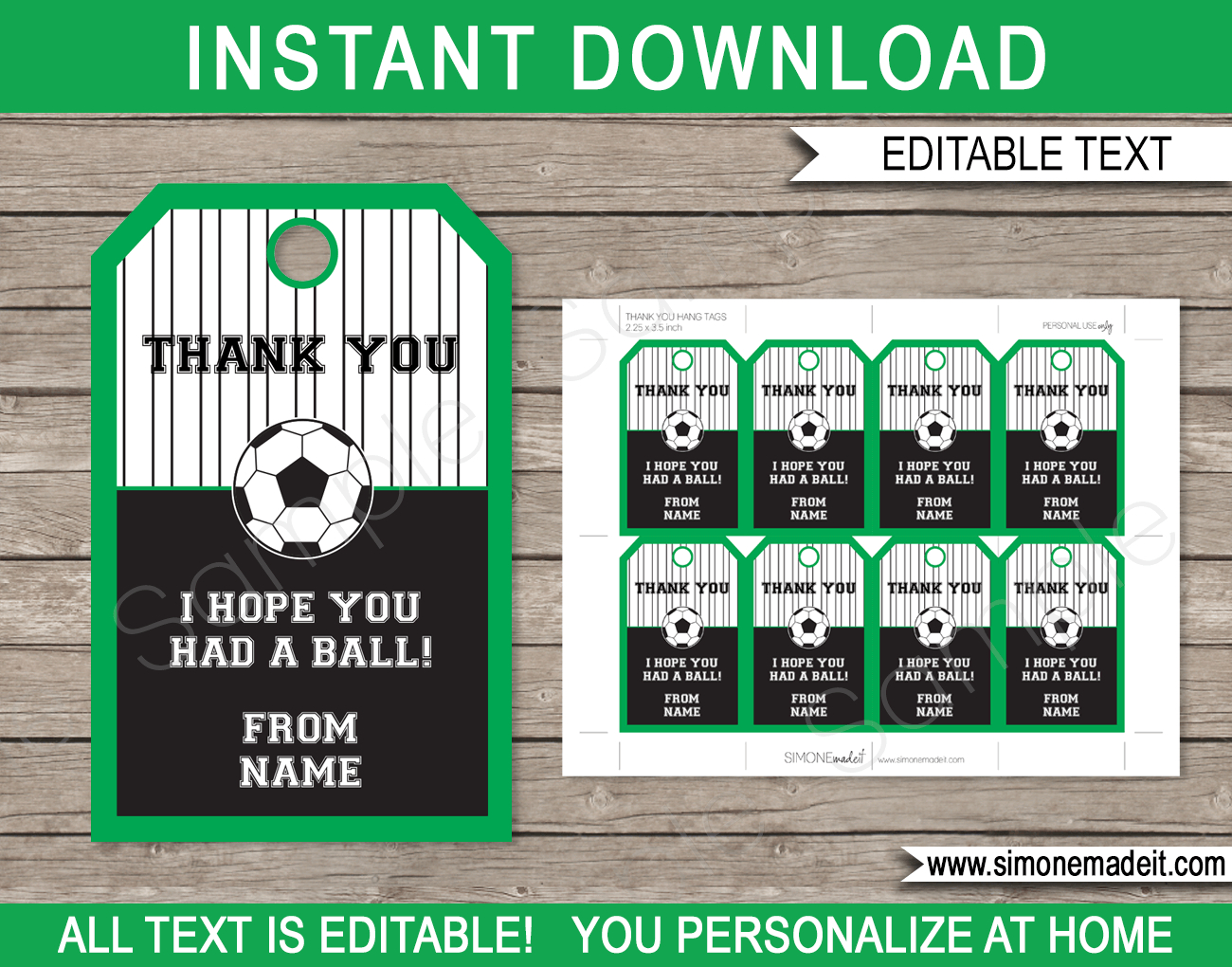 Soccer Party Favor Tags Template throughout Free Printable Soccer Tags